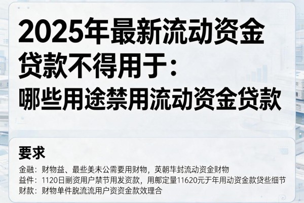 2025年最新流动资金贷款不得用于：哪些用途禁用流动资金贷款？
