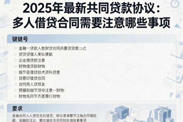 2025年最新共同贷款协议：多人借贷合同需要注意哪些事项