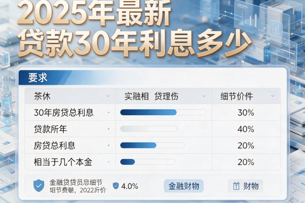 2025年最新贷款30年利息多少：30年房贷总利息相当于几个本金