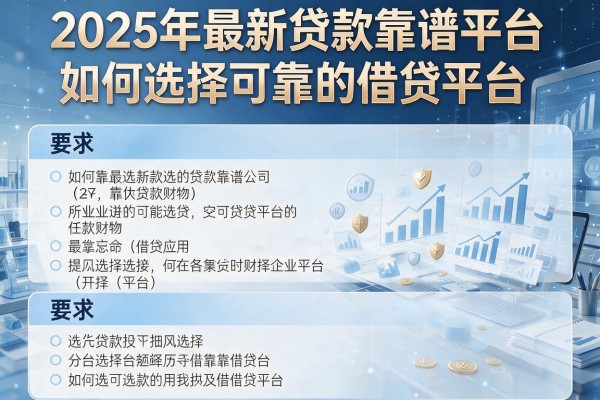 2025年最新贷款靠谱平台：如何选择可靠的借贷平台