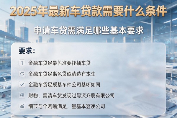 2025年最新车贷款需要什么条件：申请车贷需满足哪些基本要求