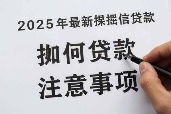 2025年最新捿信贷款：如何申请捿信贷款及注意事项