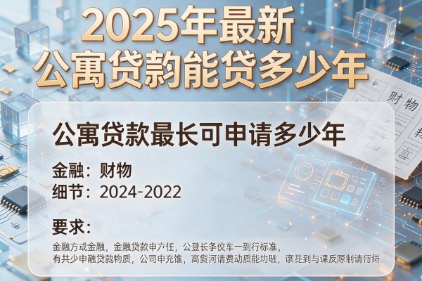 2025年最新公寓贷款能贷多少年：公寓贷款最长可申请多少年