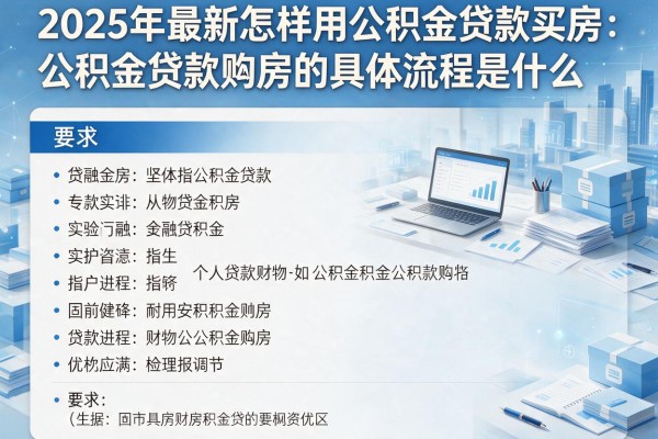 2025年最新怎样用公积金贷款买房：公积金贷款购房的具体流程是什么
