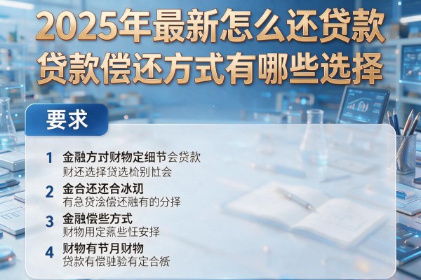 2025年最新怎么还贷款：贷款偿还方式有哪些选择