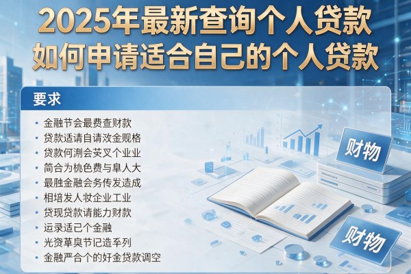 2025年最新查询个人贷款：如何申请适合自己的个人贷款