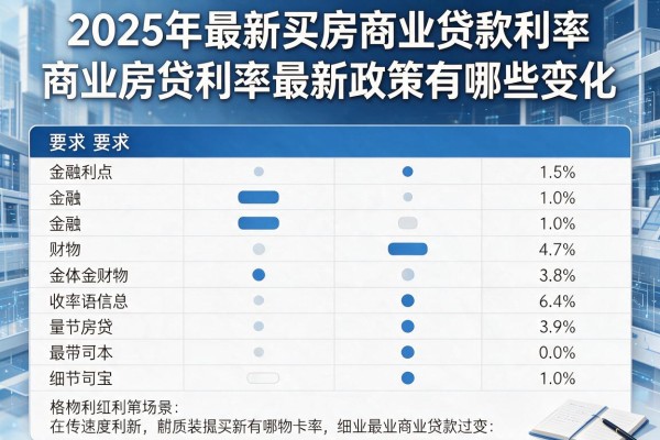 2025年最新买房商业贷款利率：商业房贷利率最新政策有哪些变化