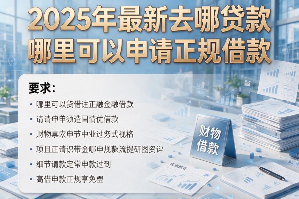 2025年最新去哪贷款：哪里可以申请正规借款