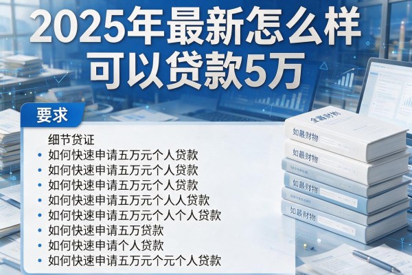 2025年最新怎么样可以贷款5万：如何快速申请五万元个人贷款