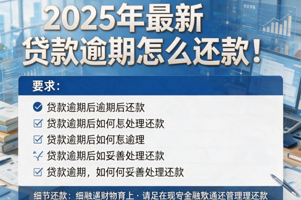 2025年最新贷款逾期怎么还款：贷款逾期后如何妥善处理还款