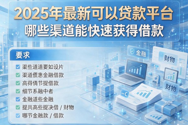 2025年最新可以贷款平台：哪些渠道能快速获得借款