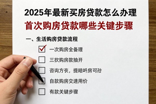 2025年最新买房贷款怎么办理：首次购房贷款全流程有哪些关键步骤