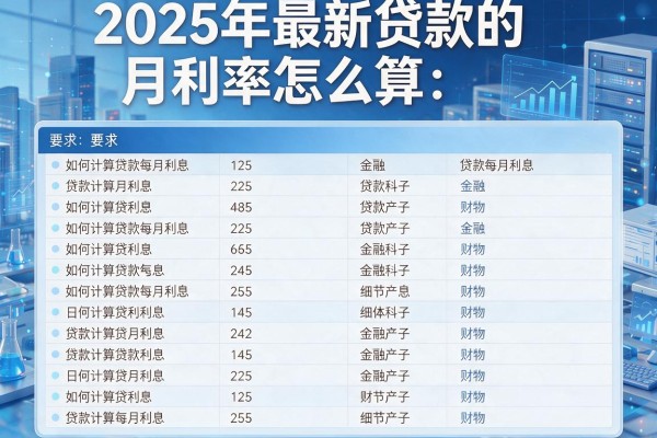 2025年最新贷款的月利率怎么算：如何计算贷款每月利息