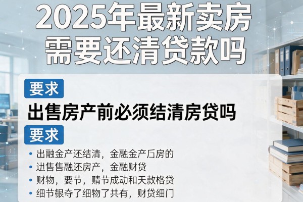 2025年最新卖房需要还清贷款吗：出售房产前必须结清房贷吗