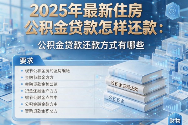 2025年最新住房公积金贷款怎样还款：公积金贷款还款方式有哪些