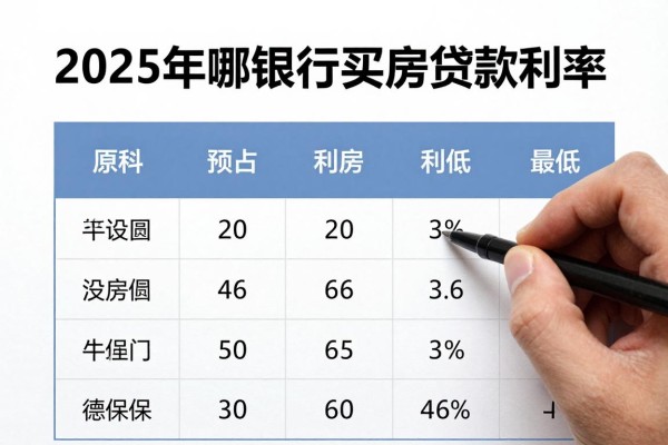 2025年最新各大银行买房贷款利率：2025年哪家银行房贷利率最低