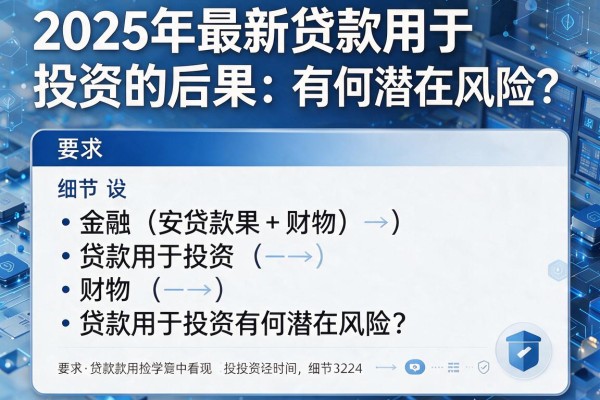 2025年最新贷款用于投资的后果：贷款用于投资有何潜在风险？