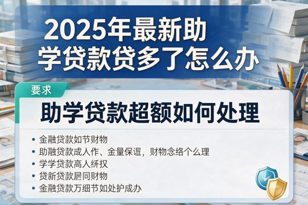 2025年最新助学贷款贷多了怎么办：助学贷款超额如何处理