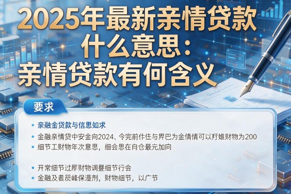 2025年最新亲情贷款什么意思：亲情贷款有何含义