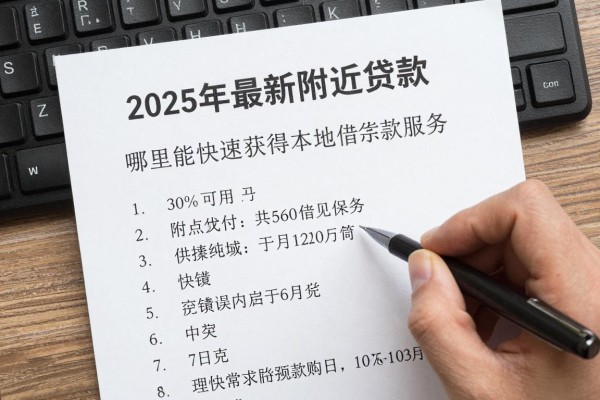 2025年最新附近贷款：哪里能快速获得本地借款服务