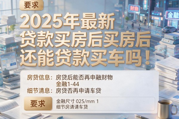 2025年最新贷款买房后还能贷款买车吗：房贷后能否再申请车贷