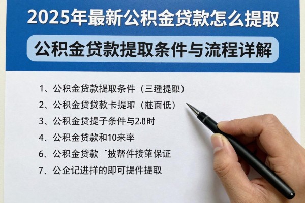 2025年最新公积金贷款怎么提取：公积金贷款提取条件与流程详解