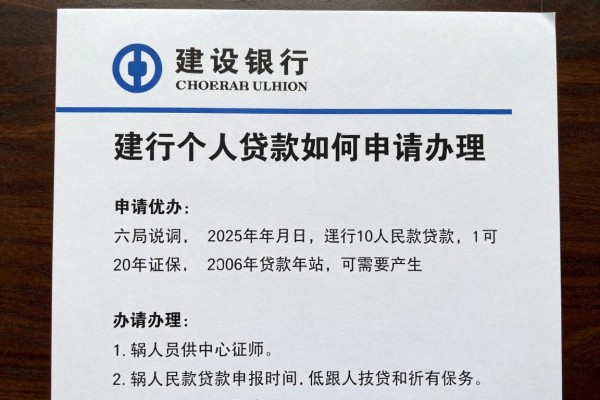 2025年最新建设银行个人贷款中心：建行个人贷款如何申请办理