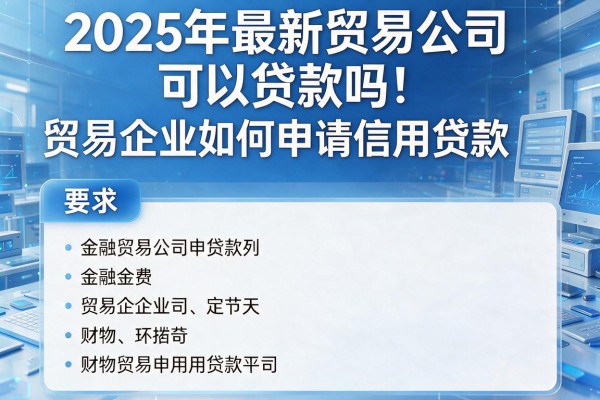 2025年最新贸易公司可以贷款吗：贸易企业如何申请信用贷款