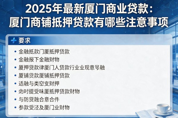 2025年最新厦门商业贷款：厦门商铺抵押贷款有哪些注意事项