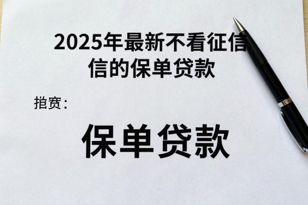 2025年最新不看征信的保单贷款：保单贷款能否绕过征信审核