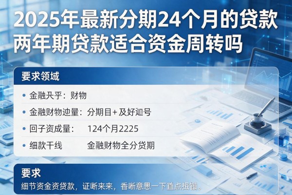 2025年最新分期24个月的贷款：两年期贷款适合资金周转吗