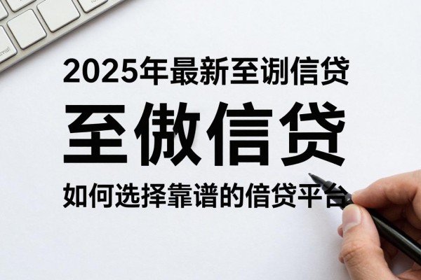 2025年最新至诚信贷：如何选择靠谱的借贷平台