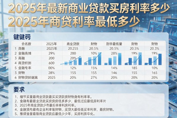 2025年最新商业贷款买房利率多少：2025年商贷利率最低多少