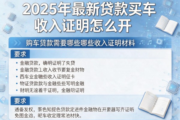 2025年最新贷款买车收入证明怎么开：购车贷款需要哪些收入证明材料