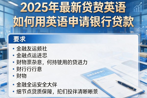 2025年最新贷款英语：如何用英语申请银行贷款？