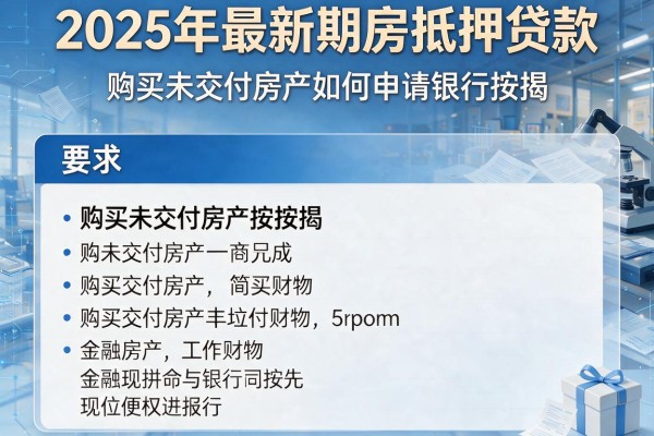 2025年最新期房抵押贷款：购买未交付房产如何申请银行按揭