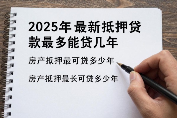 2025年最新抵押贷款最多能贷几年：房产抵押最长可贷多少年