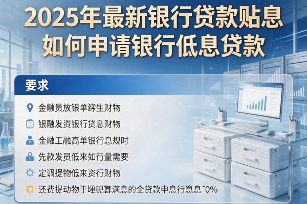 2025年最新银行贷款贴息：如何申请银行低息贷款