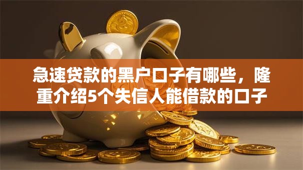 急速贷款的黑户口子有哪些,隆重介绍5个失信人能借款的口子 急速贷款的黑户口子有哪些,隆重介绍5个失信人能借款的口子