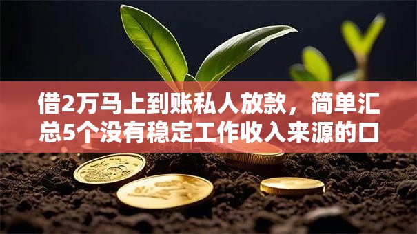 借2万马上到账私人放款,简单汇总5个没有稳定工作收入来源的口子 借2万马上到账私人放款,简单汇总5个没有稳定工作收入来源的口子