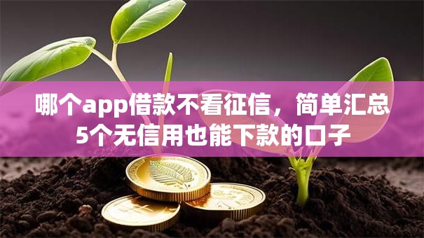 哪个app借款不看征信,简单汇总5个无信用也能下款的口子 哪个app借款不看征信,简单汇总5个无信用也能下款的口子