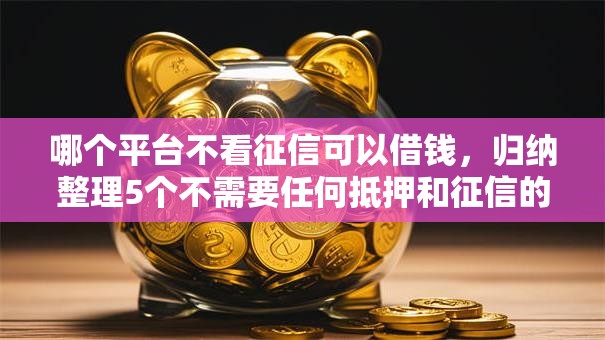 哪个平台不看征信可以借钱,归纳整理5个不需要任何抵押和征信的口子 哪个平台不看征信可以借钱,归纳整理5个不需要任何抵押和征信的口子