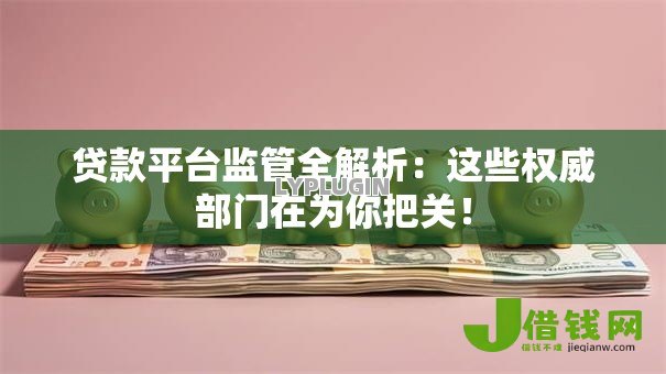 贷款平台监管全解析:这些权威部门在为你把关! 贷款平台监管全解析:这些权威部门在为你把关!