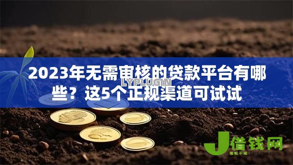 2023年无需审核的贷款平台有哪些?这5个正规渠道可试试 2023年无需审核的贷款平台有哪些?这5个正规渠道可试试