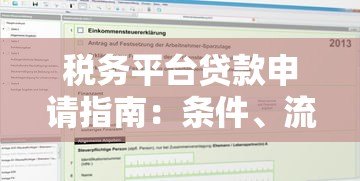 税务平台贷款申请指南:条件、流程及常见问题解析 税务平台贷款申请指南:条件、流程及常见问题解析