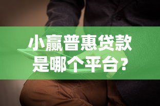 小赢普惠贷款是哪个平台？正规背景与产品解析