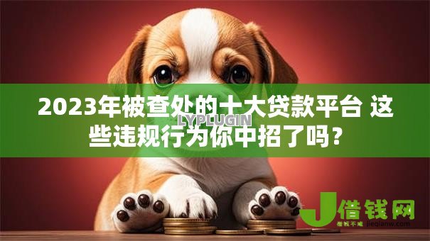 2023年被查处的十大贷款平台 这些违规行为你中招了吗? 2023年被查处的十大贷款平台 这些违规行为你中招了吗?