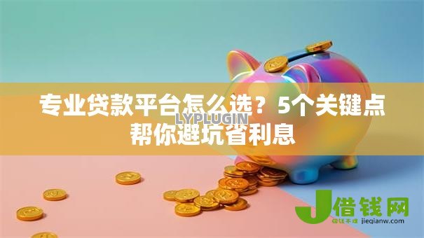 专业贷款平台怎么选？5个关键点帮你避坑省利息