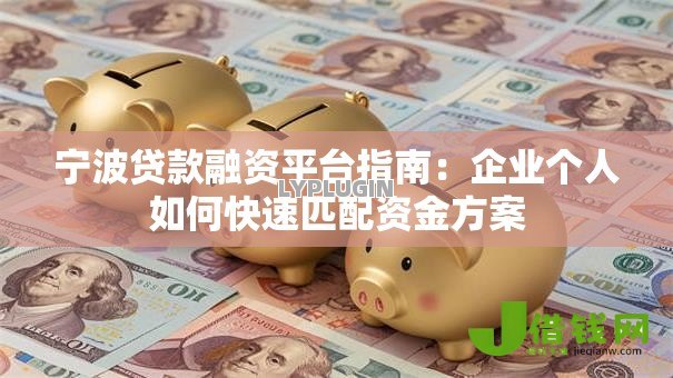 宁波贷款融资平台指南:企业个人如何快速匹配资金方案 宁波贷款融资平台指南:企业个人如何快速匹配资金方案