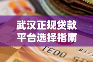 武汉正规贷款平台选择指南及申请流程解析 武汉正规贷款平台选择指南及申请流程解析